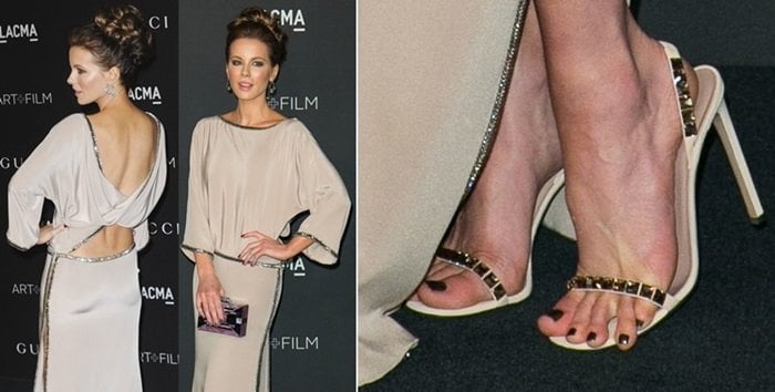 Kate Beckinsale's toes tried to run away while attending the 2014 LACMA Art + Film Gala