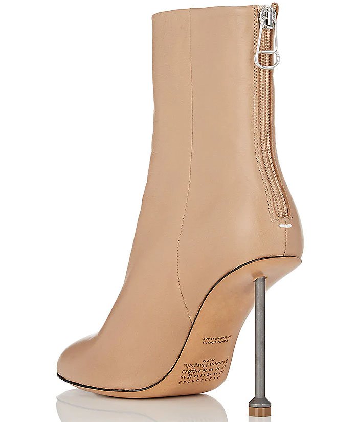 Maison Margiela beige nail-heel boots