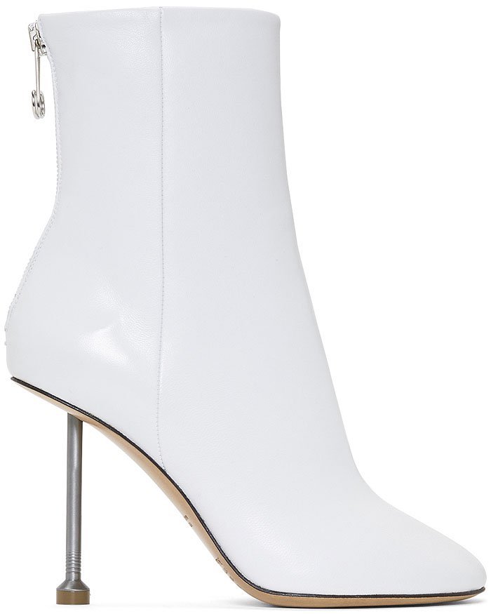 Maison Margiela white-leather nail-heel boots