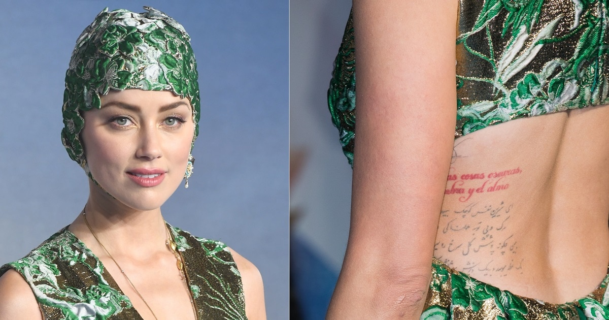 greenscreen Reply to @caitlin_the_nerd what does Amber Heard's tattoo... |  TikTok