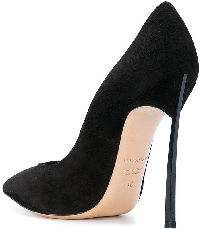 Casadei Black-Suede Blade Pumps