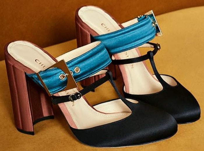 Teal/Orange Chloe Gosselin Olympe Mules