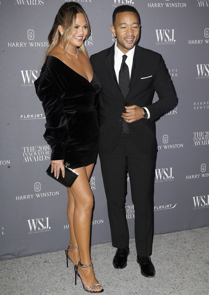 Chrissy Teigen and John Legend at the WSJ Magazine’s 2018 Innovator Awards at the Museum of Modern Art in New York City on November 7, 2018