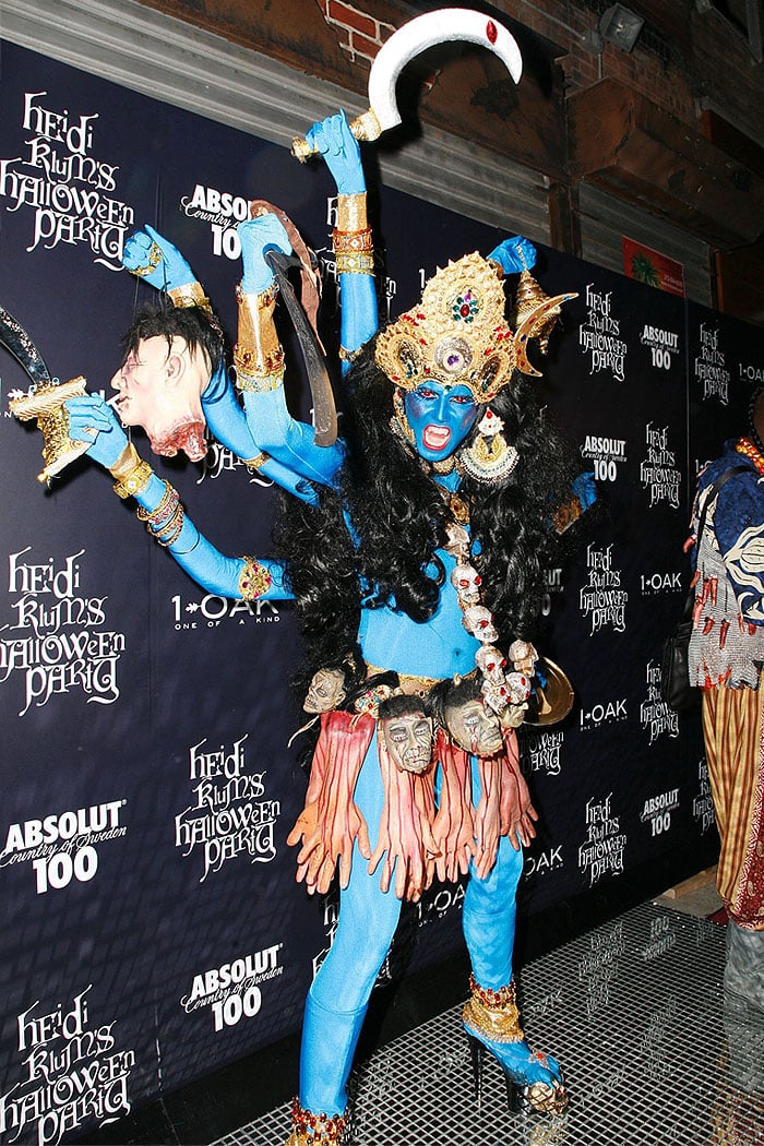 Heidi Klum as Hindu Goddess Kali for Halloween 2008