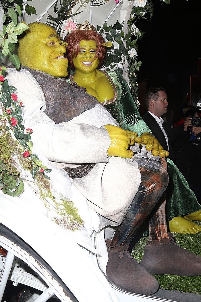 Heidi Klum as Fiona and boyfriend Tom Kaulitz as Shrek for Halloween 2018