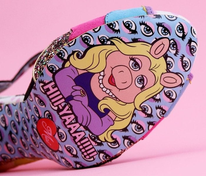 This t-strap shoe honors the world's greatest diva with a headshot featuring gold flowing locks and 3D-ears