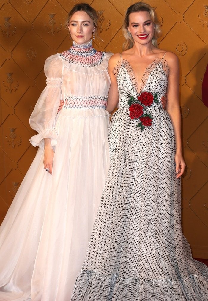 Margot Robbie and Saoirse Ronan turned heads in stunning gowns by Rodarte and Carolina Herrera