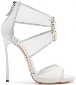 Aurora Bridal Sandal With Decorative Removable Tulle by Casadei