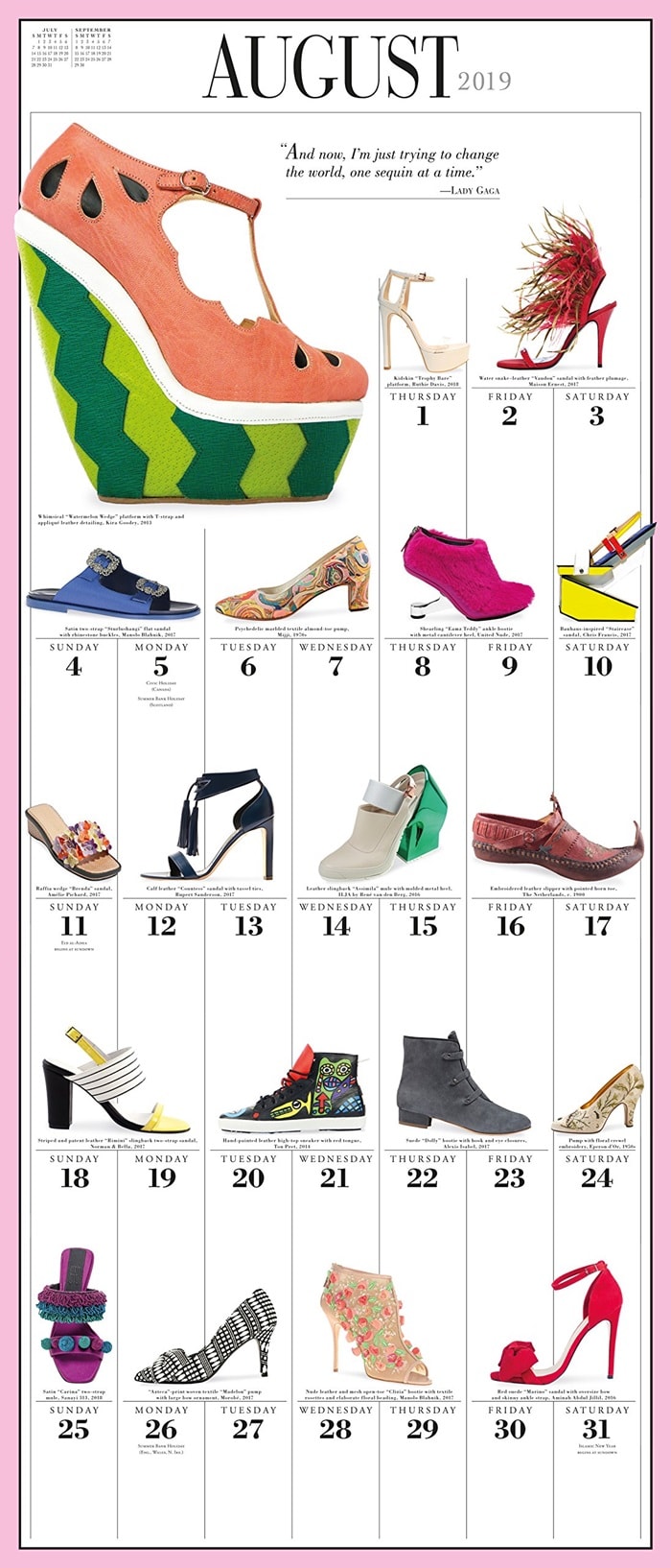 6 Best Shoe Calendars for 2018 and 2019