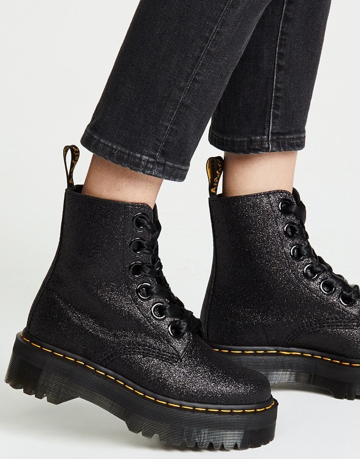 Dr. Martens Molly Glitter 6 Eye Boots