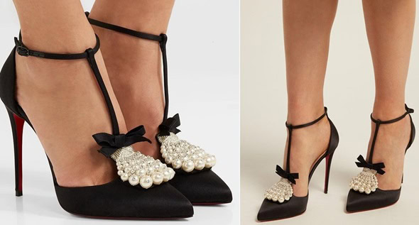 shoes with pearl embellishments