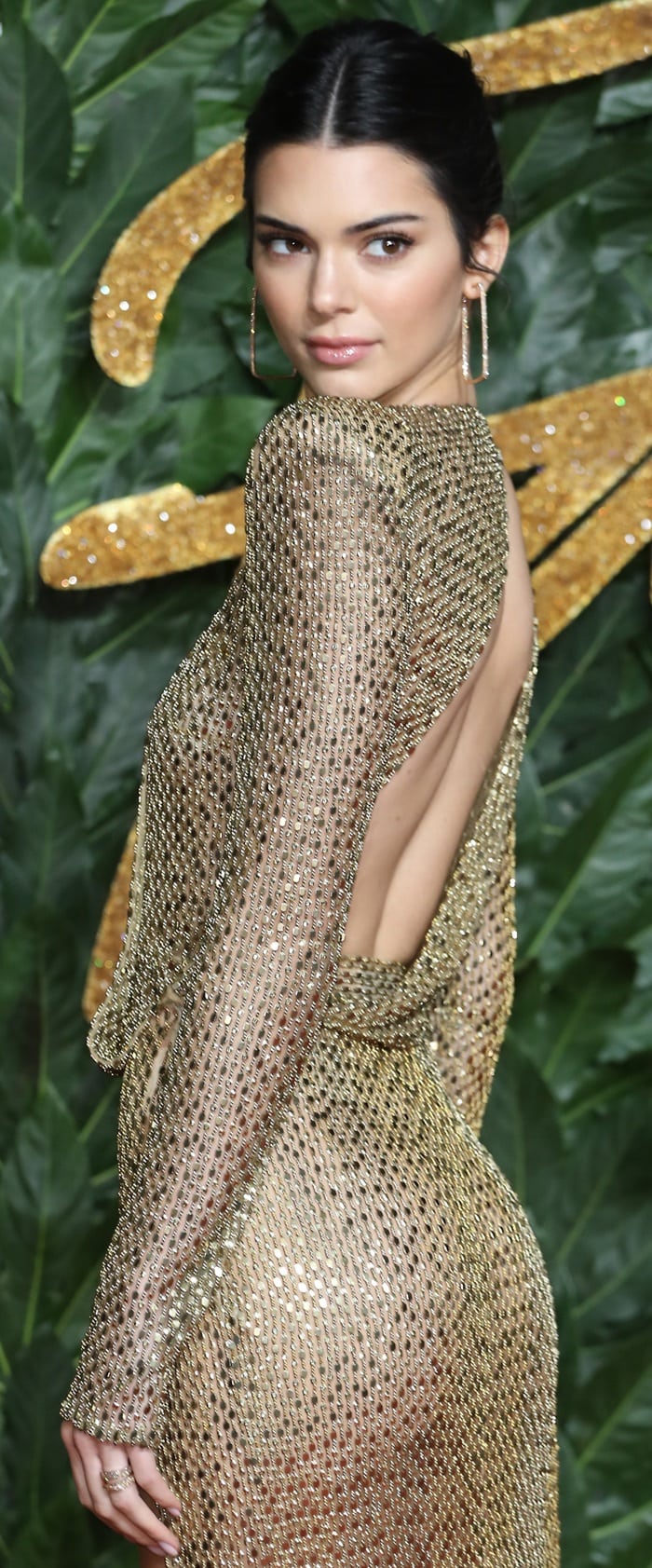 Kendall Jenner's sexy Julien Macdonald dress features an open back