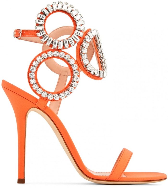 Crystal-Encrusted Circle Stiletto Kassie Heels by Giuseppe Zanotti