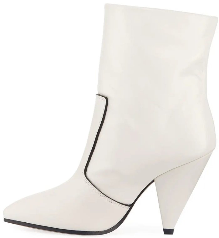 Oyster Atomic West Leather Ankle Boots