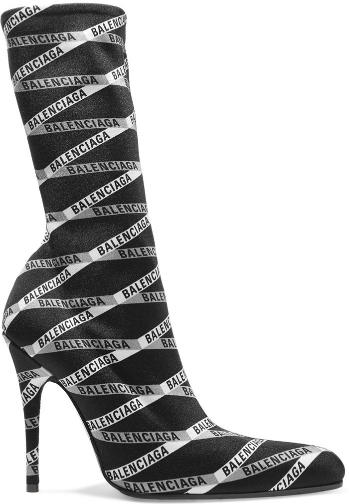 Balenciaga's Monogram Over-the-Knee Logo-Jacquard boots