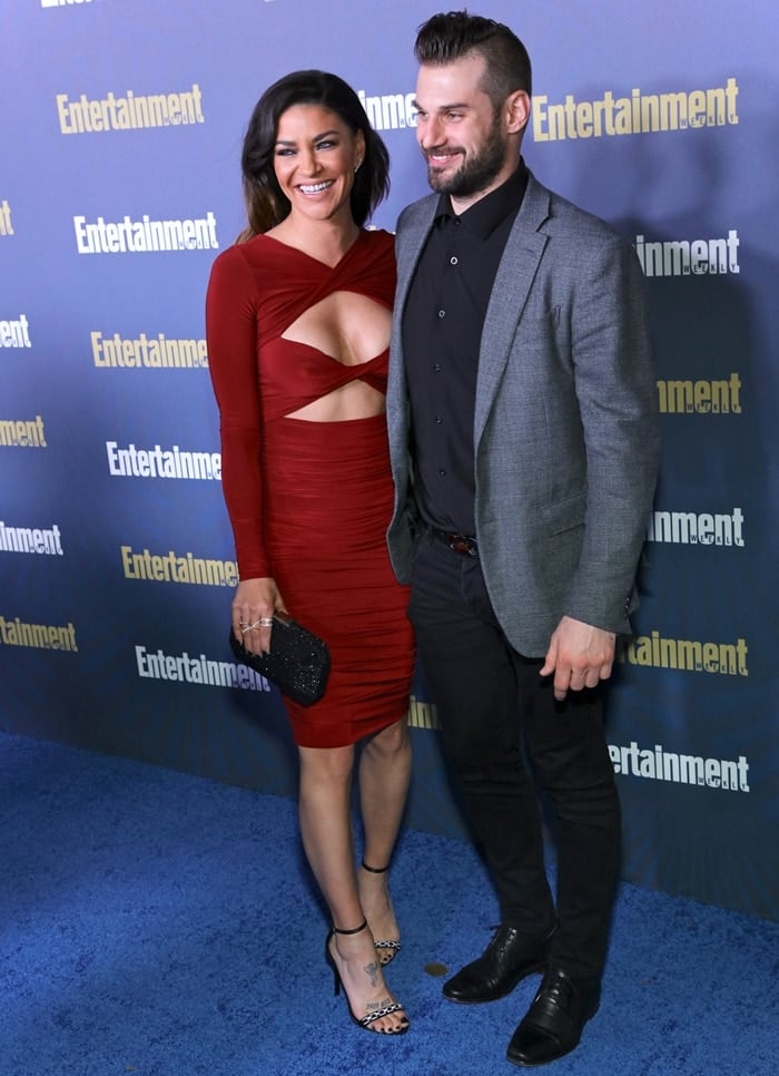 Brad Richardson, a Canadian ice hockey player, and his girlfriend Jessica Szohr attended Entertainment Weekly SAG Awards Nominees Celebration