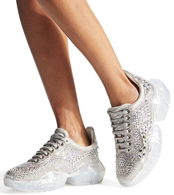 jimmy choo bling sneakers