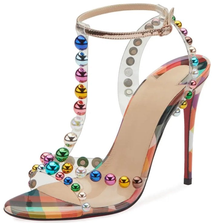 Faridaravie See-Through and Bauble-Studded Sandals by Louboutin