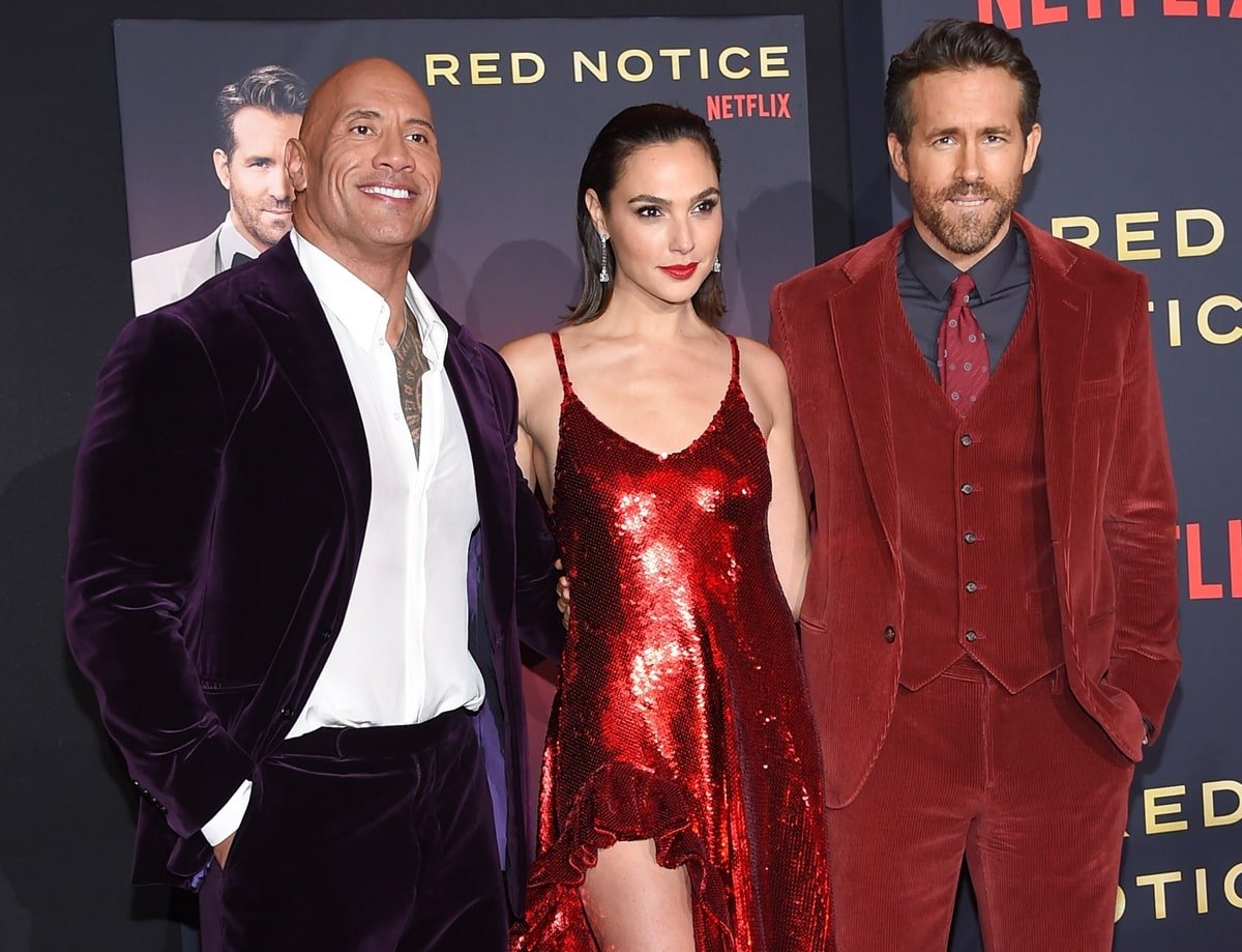 Gal Gadot, Dwayne Johnson, and Ryan Reynolds each received a $20 million paycheck for Netflix’s ‘Red Notice’