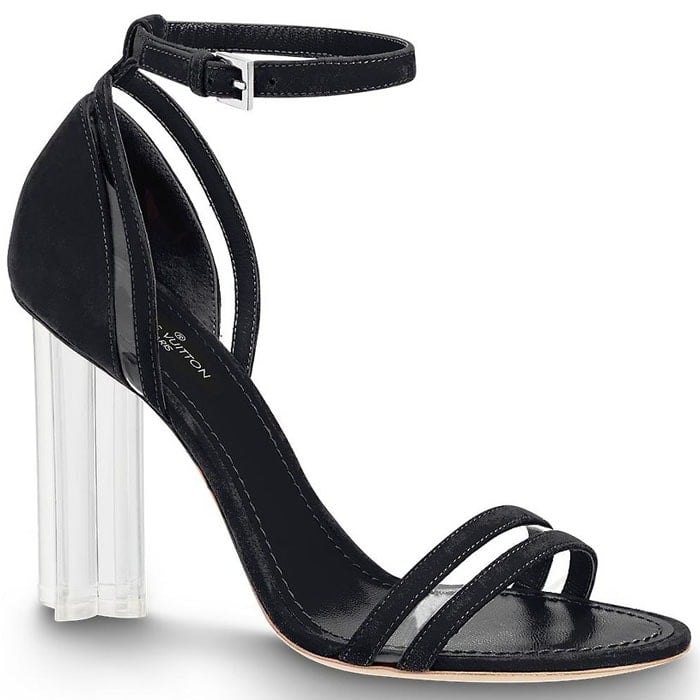 Louis Vuitton Silhouette PVC-and-Suede Sandals in Noir