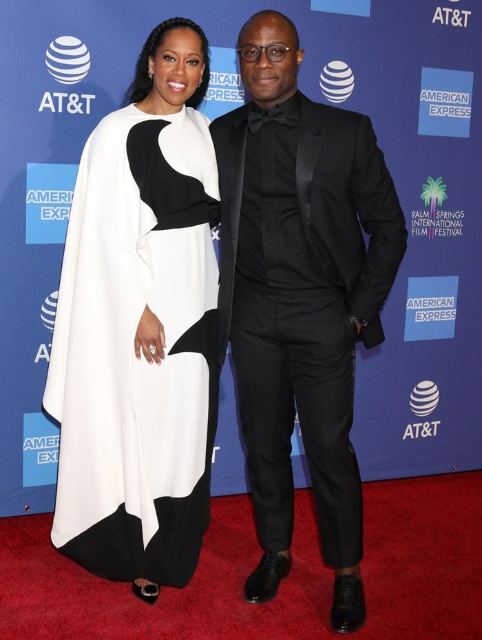 If Beale Street Could Talk director Barry Jenkins and Regina King at the 2019 Palm Springs International Film Festival in Palm Springs, California, on January 3, 2019