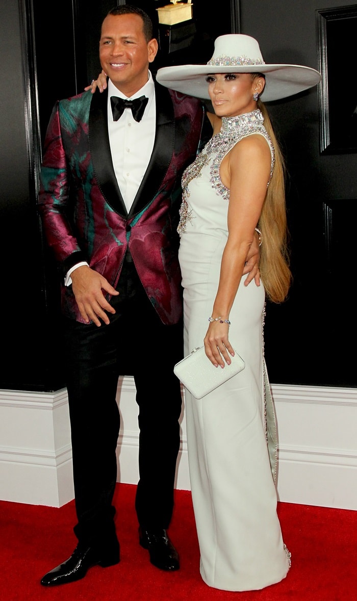 Jennifer Lopez and Alex Rodriguez at the 2019 Grammy Awards