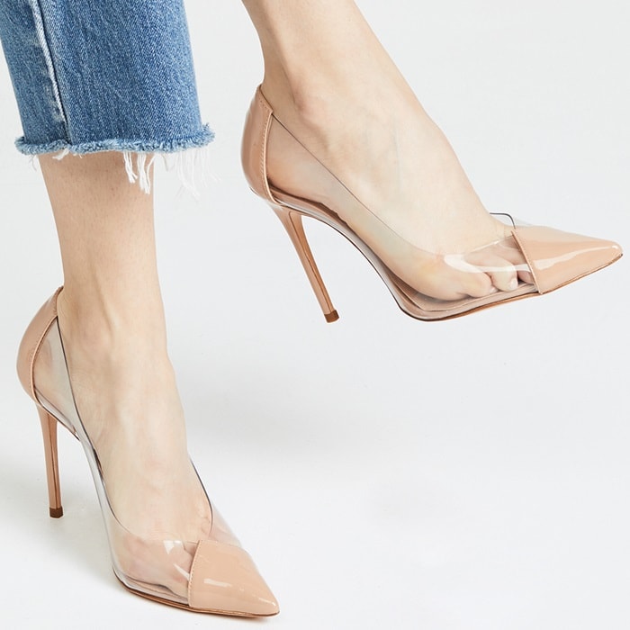 Honey Beige Cendi Transparent Pumps