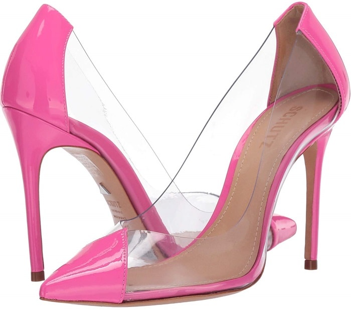 Neon Pink Cendi Transparent Pumps