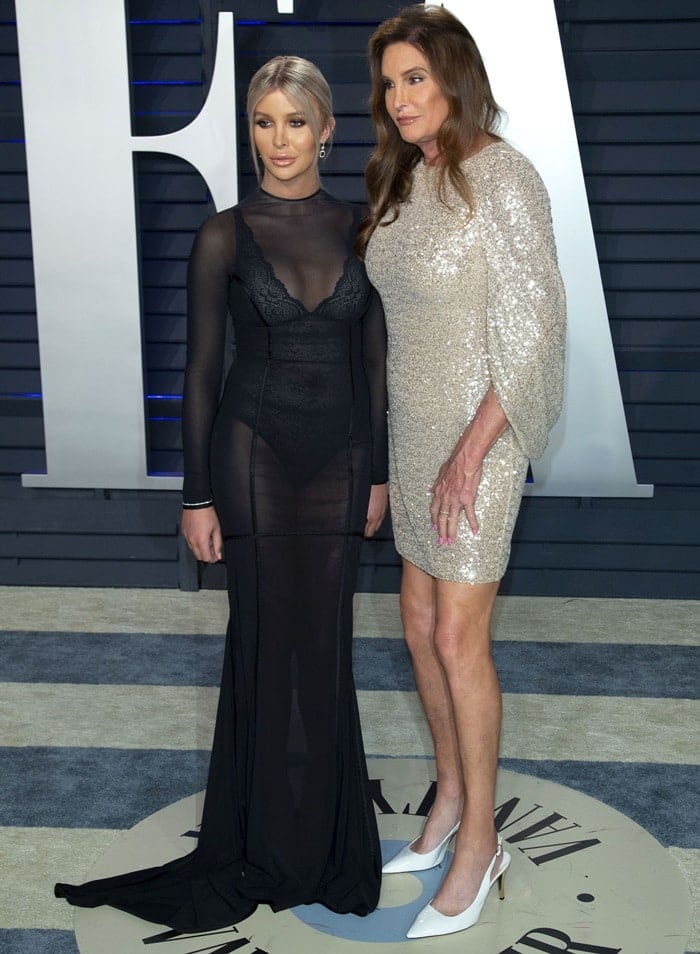 Caitlyn Jenner and Sophia Hutchins at the 2019 Vanity Fair Oscar Party held at the Wallis Annenberg Center for the Performing Arts in Beverly Hills, California, on February 24, 2019