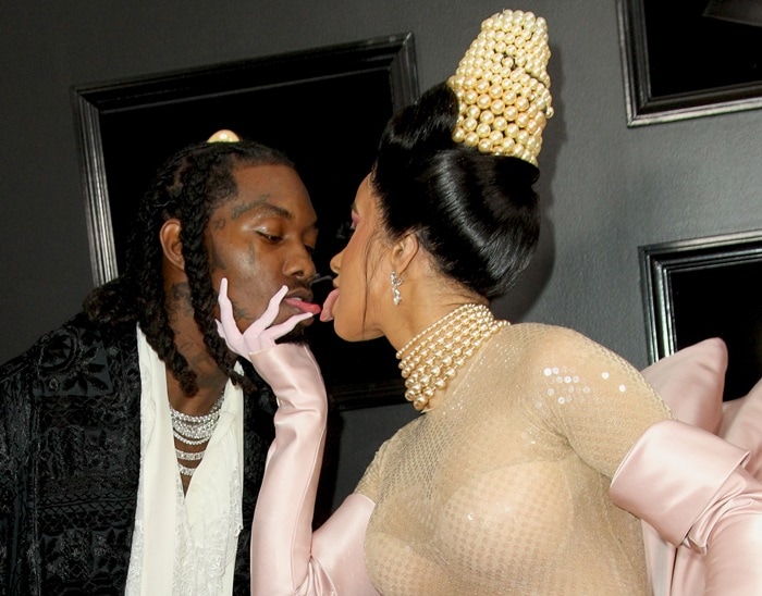 Cardi B and Offset show how to French kiss