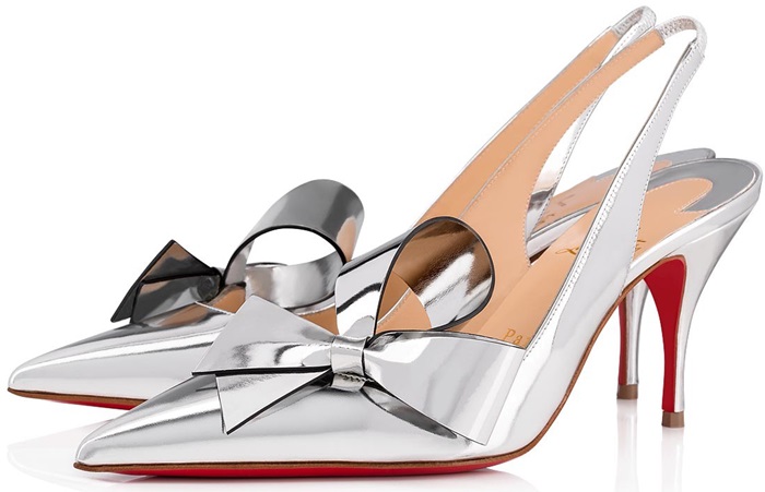 An elegant slingback secures the foot, while a short 80mm kitten heel adds a subtle lift to each glamorous step