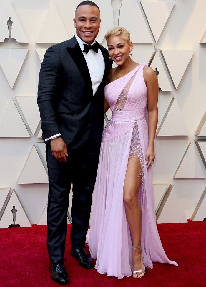 DeVon Franklin and Meagan Good at the 2019 Academy Awards at the Dolby Theatre in Los Angeles on February 24, 2019