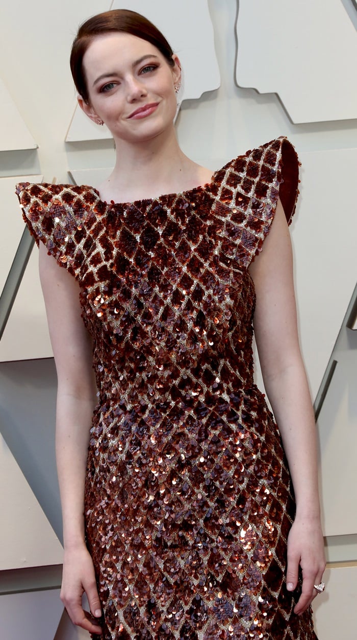 Emma Stone's beehive dress has also been compared to toast, bacon, and waffles