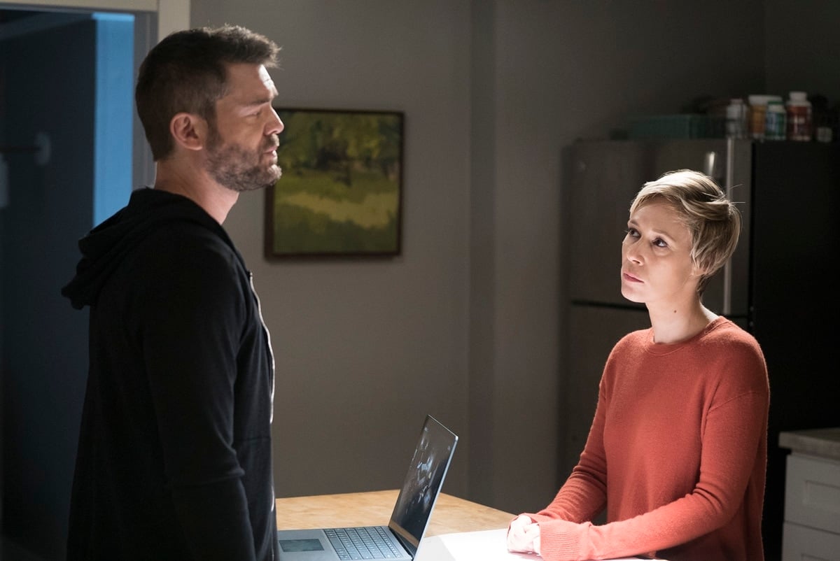 Liza Weil as Bonnie Winterbottom and Charlie Weber as Frank Delfino in the American legal thriller television series How to Get Away with Murder