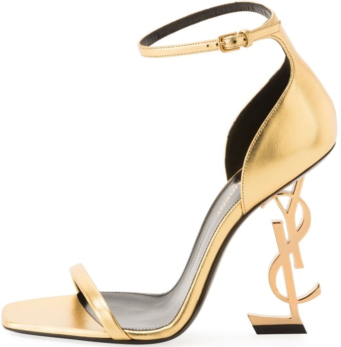 ysl gold sandals