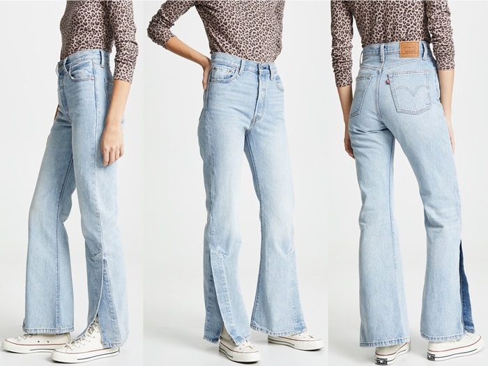 Levi's Ribcage Super High Waist Split Flare Jeans