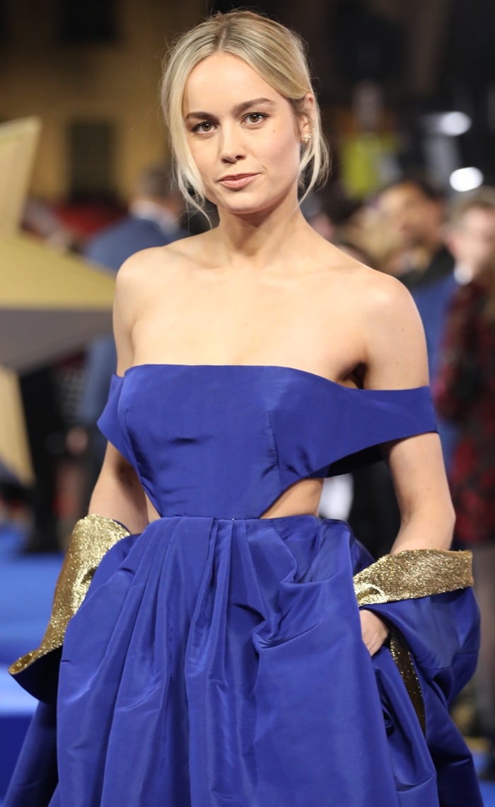 Brie Larson with earrings by Graziela Gems and Sara Weinstock