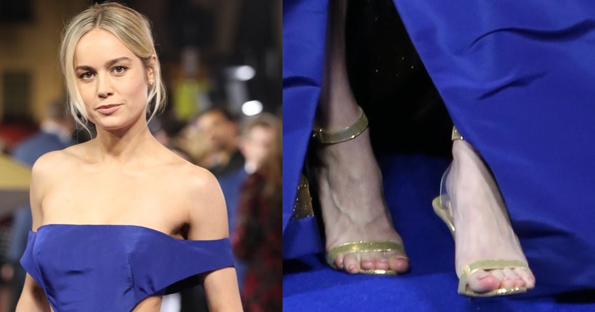 Brie Larson's Busted Feet at European Premiere of Captain Marvel.
