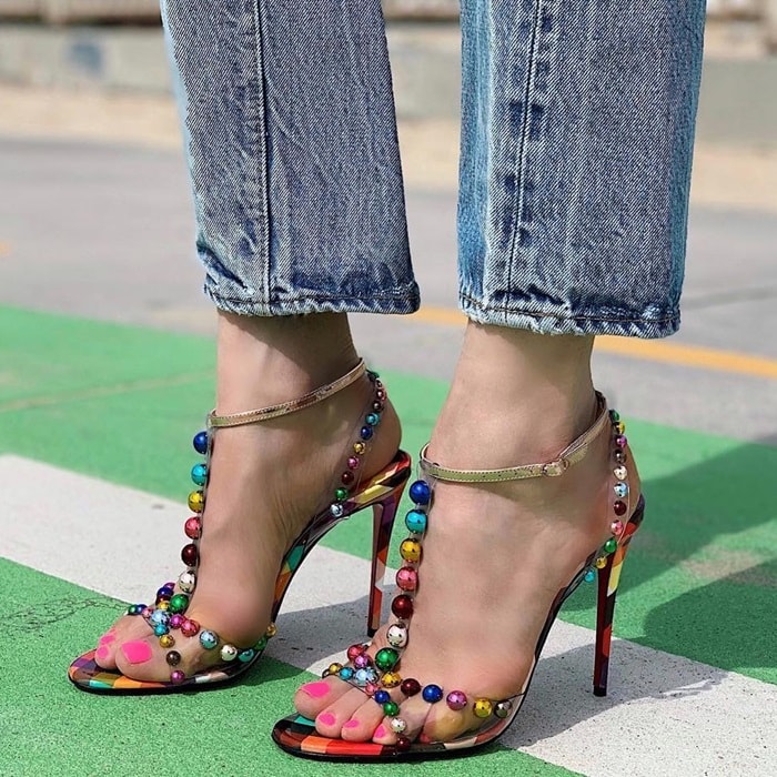 Christian Louboutin manifests strong statement style by presenting the Faridaravie 100 sandals