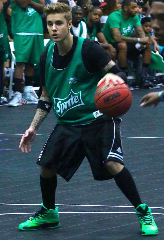 Singer Justin Bieber attends the Sprite Celebrity Basketball Game during the 2014 BET Experience At L.A. LIVE on June 28, 2014, in Los Angeles, California