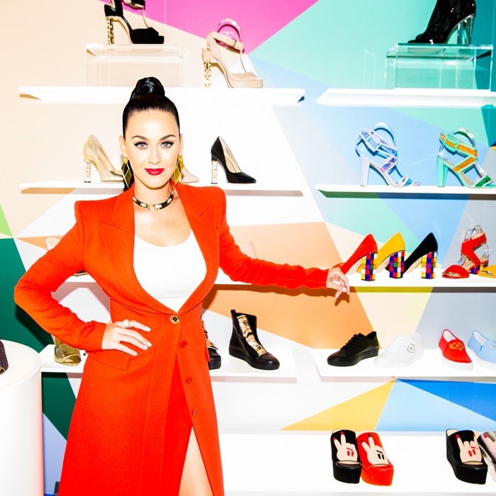 Roar hitmaker Katy Perry partnered with Global Brands Group to launch an exclusive shoe collection, which includes sandals, trainers, stilettos and pumps