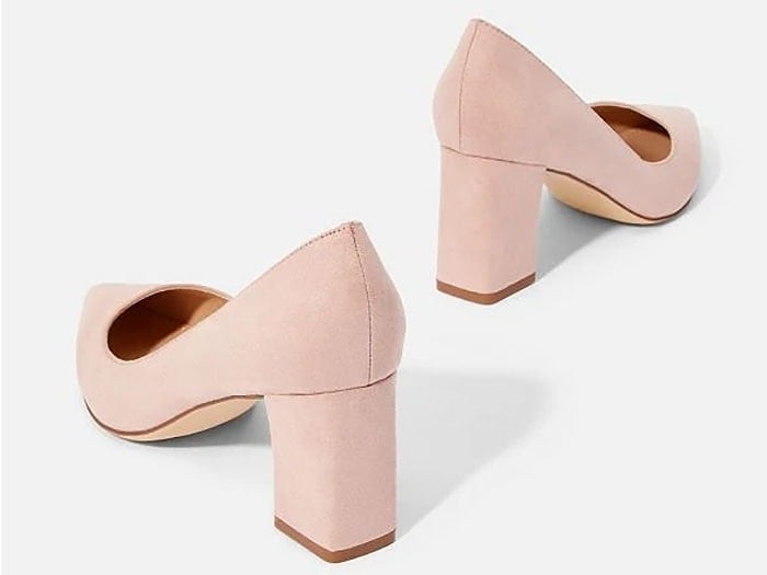 Ayva Block-Heel Pumps in Blush