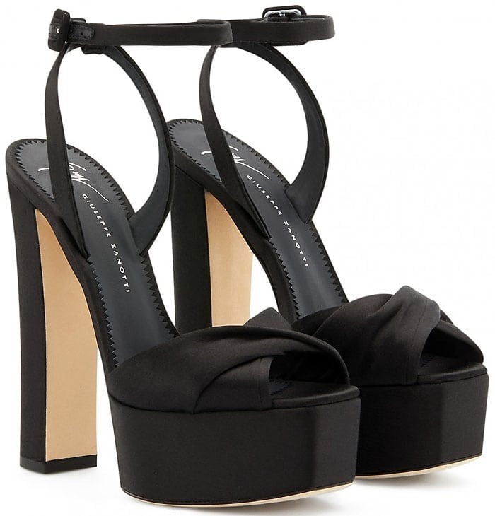 Giuseppe Zanotti Double Betty sandals black satin