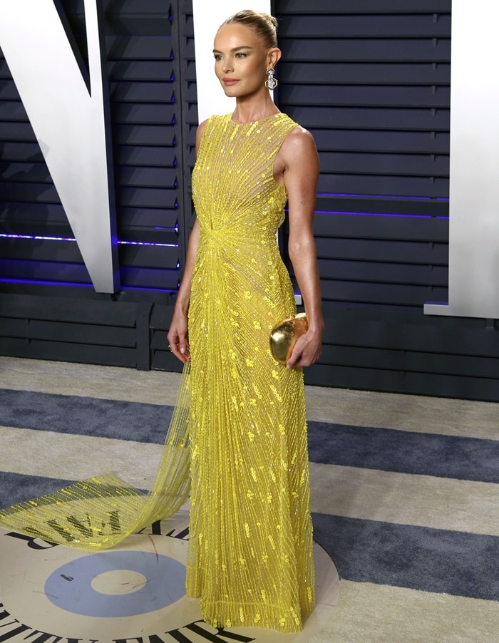 Kate Bosworth wearing a Cong Tri dress at the 2019 Vanity Fair Oscar Party at the Wallis Annenberg Center for the Performing Arts in Beverly Hills, California, on February 24, 2019