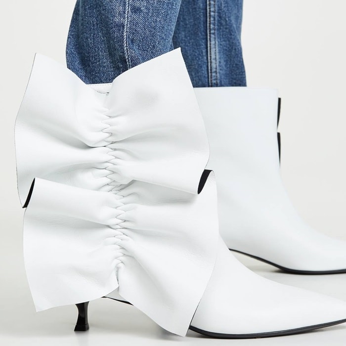 Diaper Ornamented White Boots