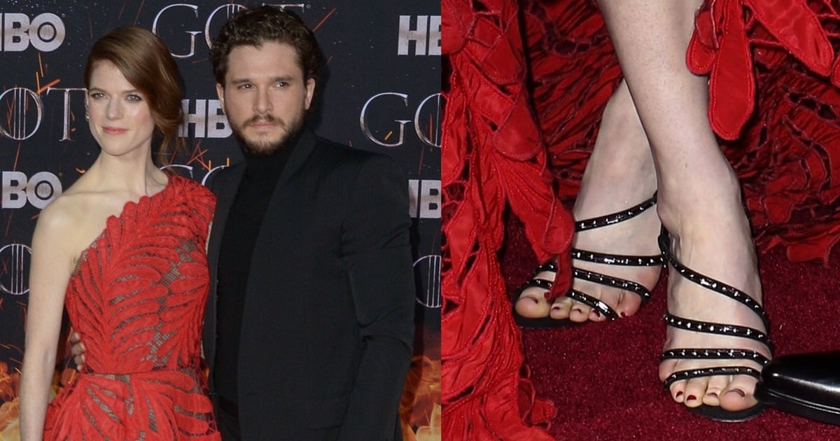 Rose Leslie's Wildling Feet in Milano Diamond Shoes at Game Of Thrones