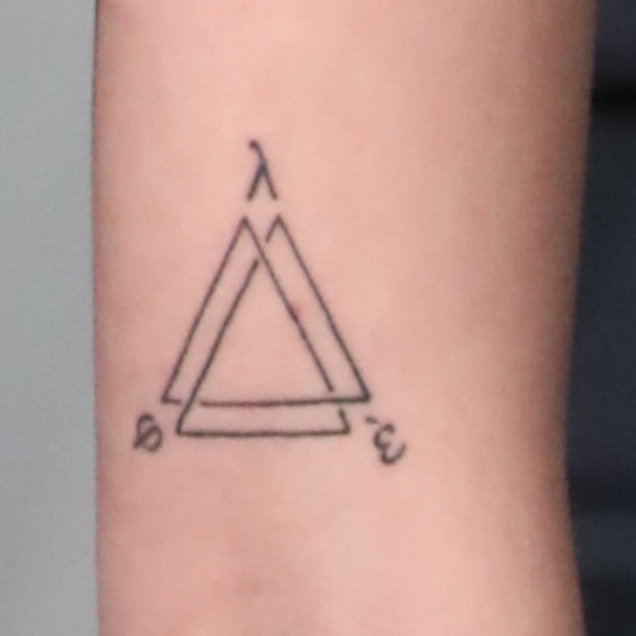 Sophie Turner's hot infinite triangle arm tattoo