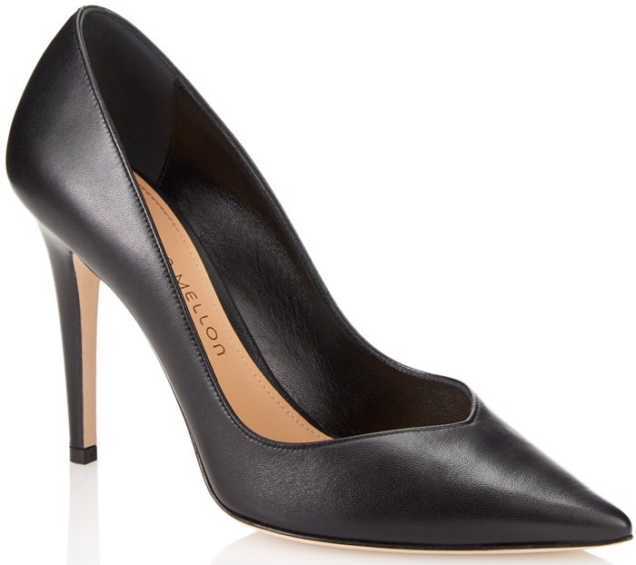 Black Deep-Plunging Vamp Pumps