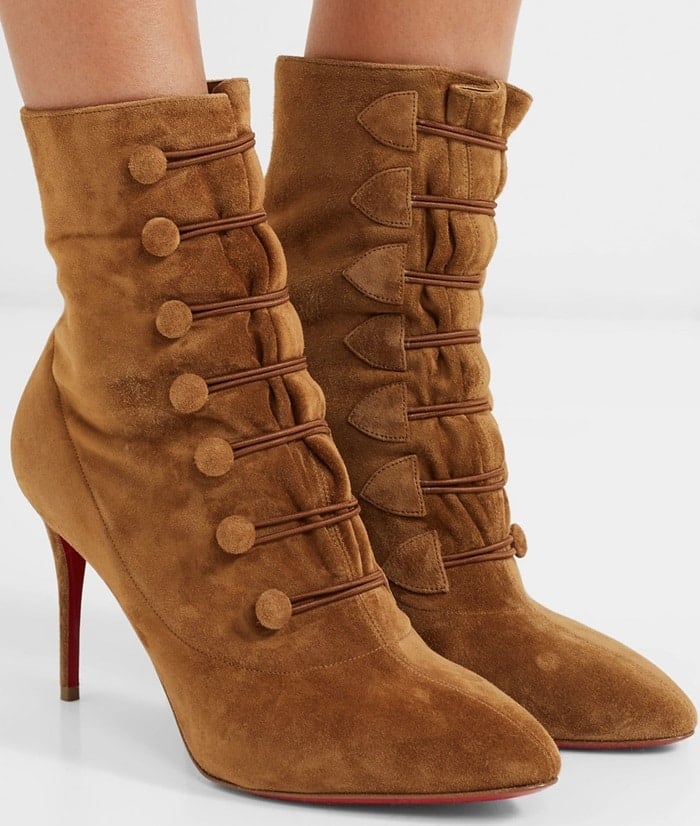 CHRISTIAN LOUBOUTIN French Tutu 85 suede ankle boots