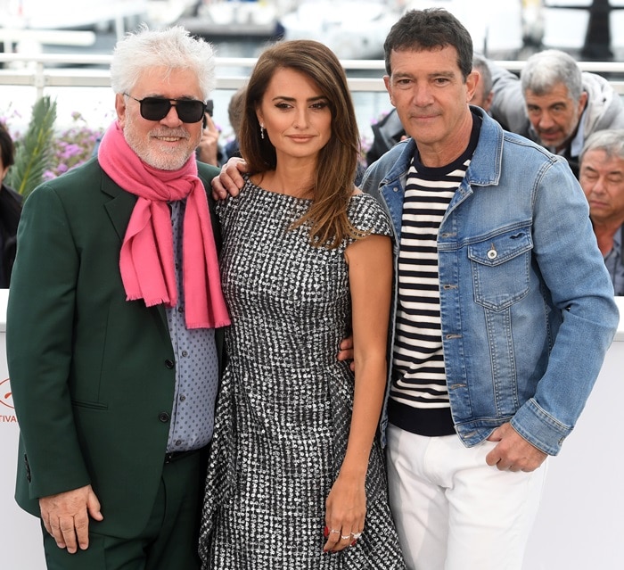 Antonio Banderas, Penélope Cruz, and Pedro Almodovar gather to promote 'Pain & Glory' (Dolor Y Gloria) at the Cannes Film Festival